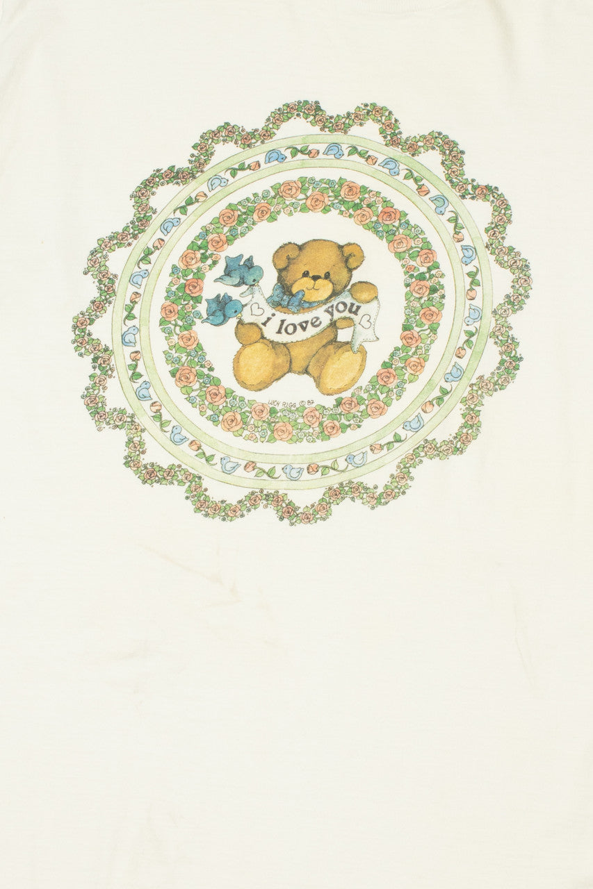 Vintage 1987 "I Love You" Teddy Bear T-Shirt