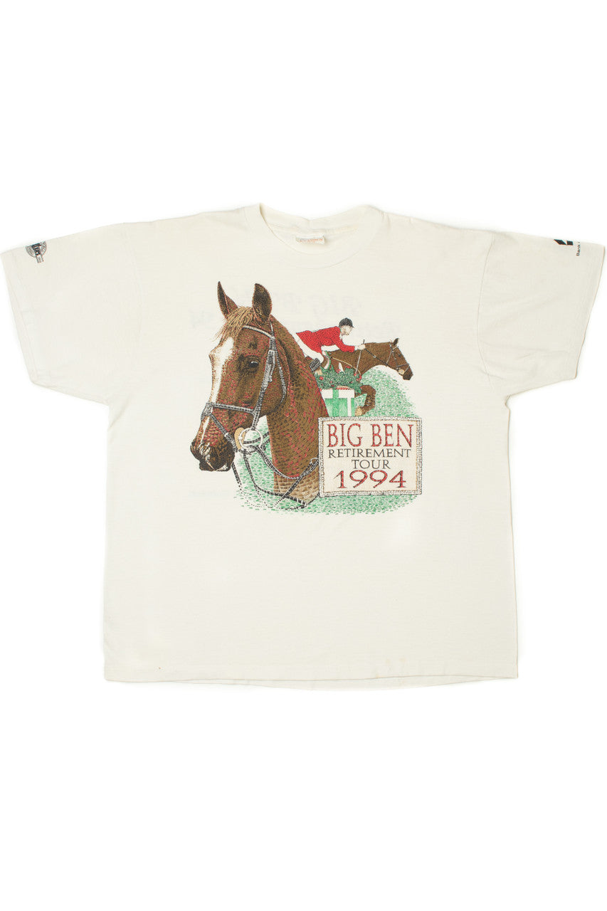 Vintage 1994 Equestrian "Big Ben Retirement Tour" Horse T-Shirt