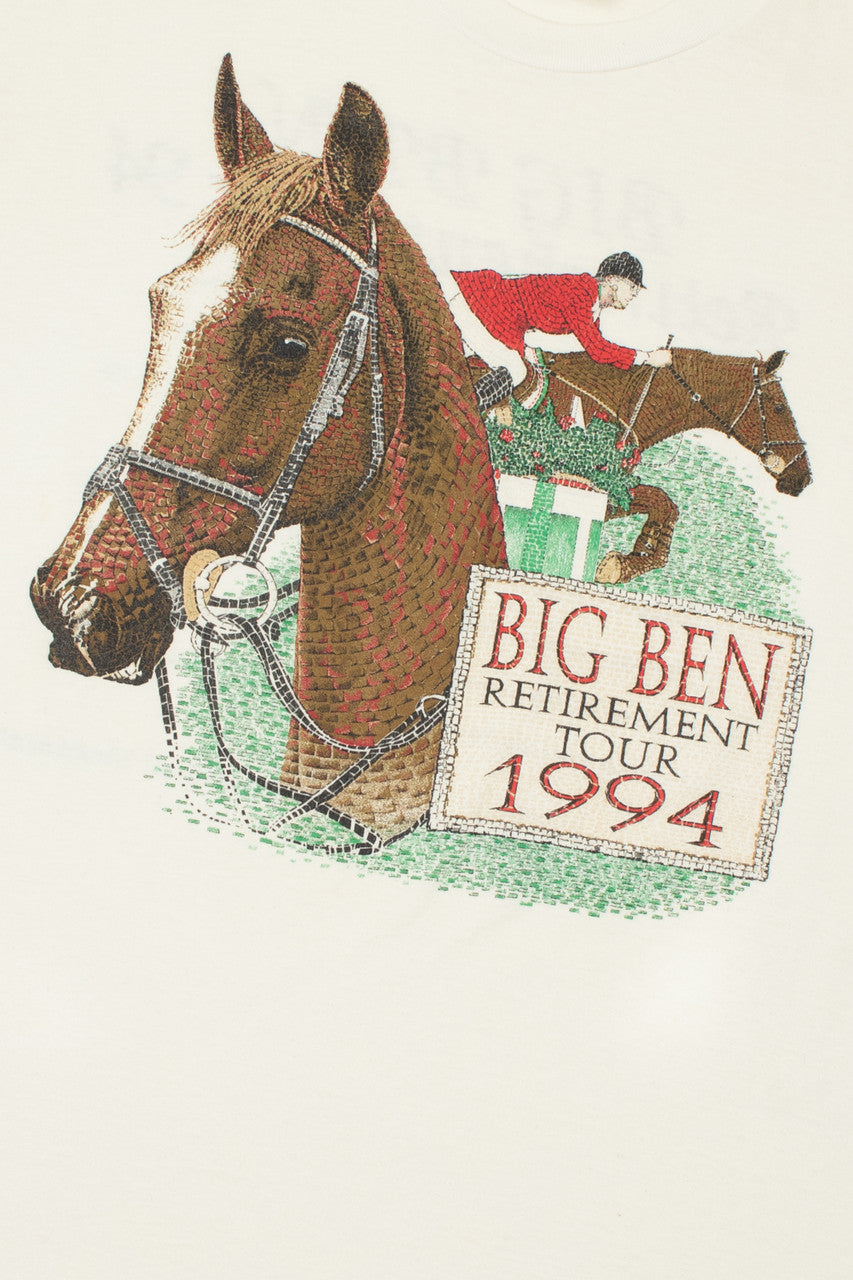 Vintage 1994 Equestrian "Big Ben Retirement Tour" Horse T-Shirt