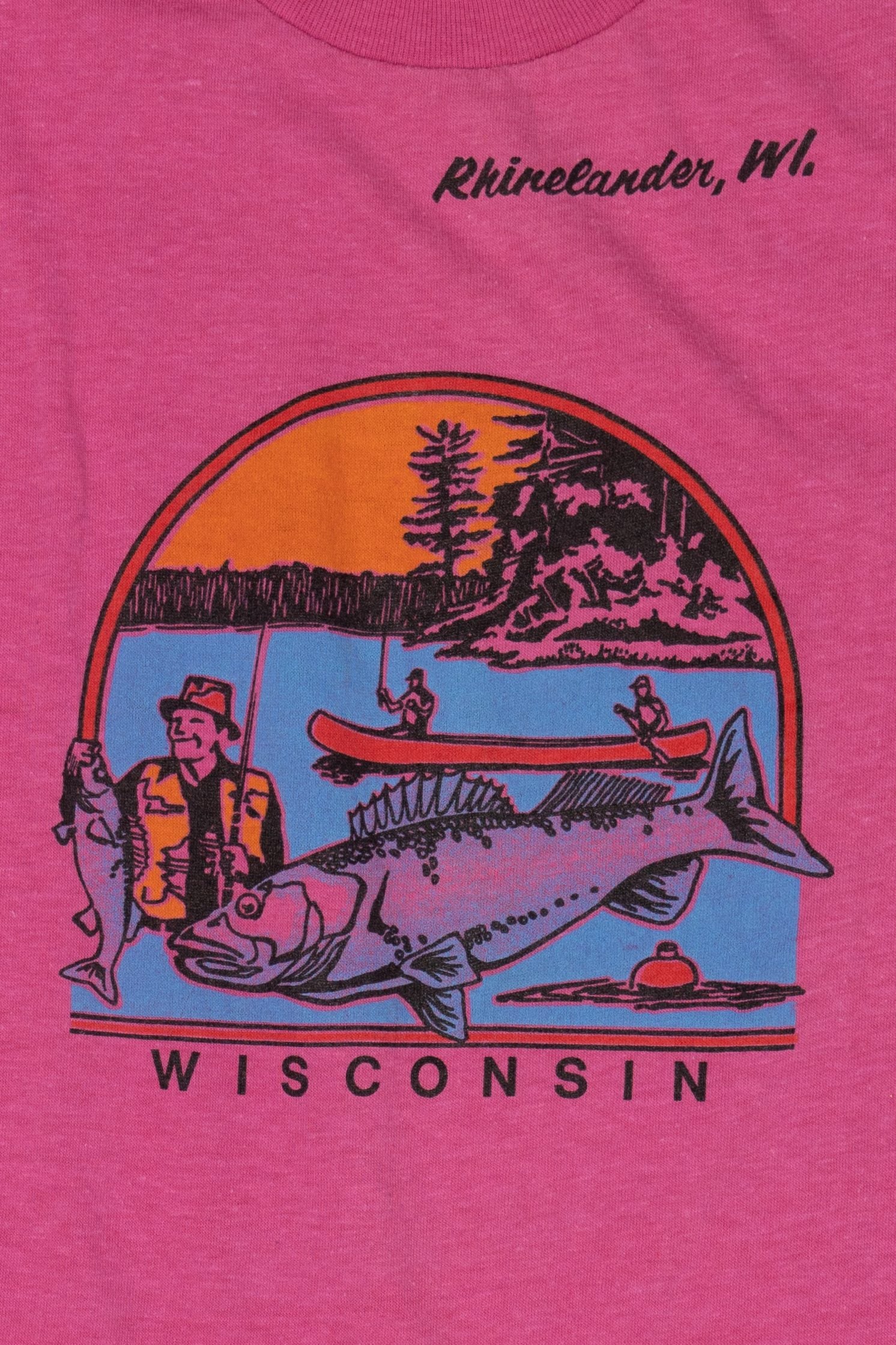 Vintage Pink Rhinelander Wisconsin T-Shirt (1990s)