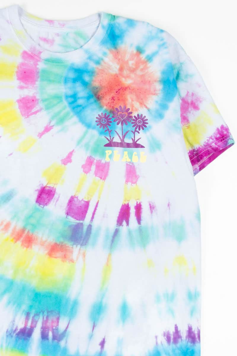 Peace Flowers Tie Dye T-Shirt
