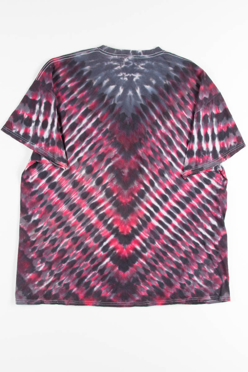 Black & Red Striped Tie Dye Tee