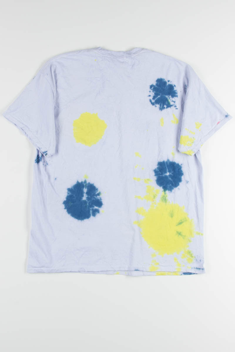 Light Blue Spotted Tie Dye Tee