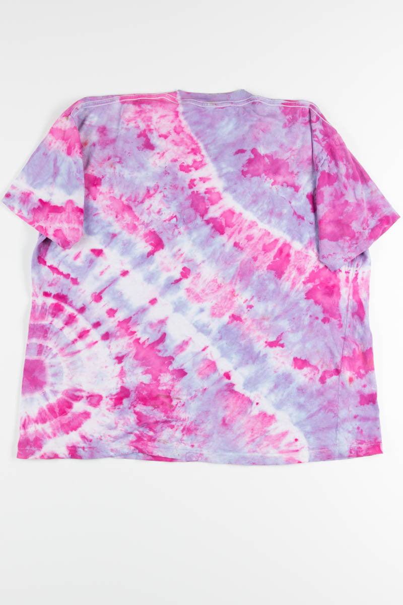 Vintage Pink & Purple Tie dye Tee (Single Stitch)