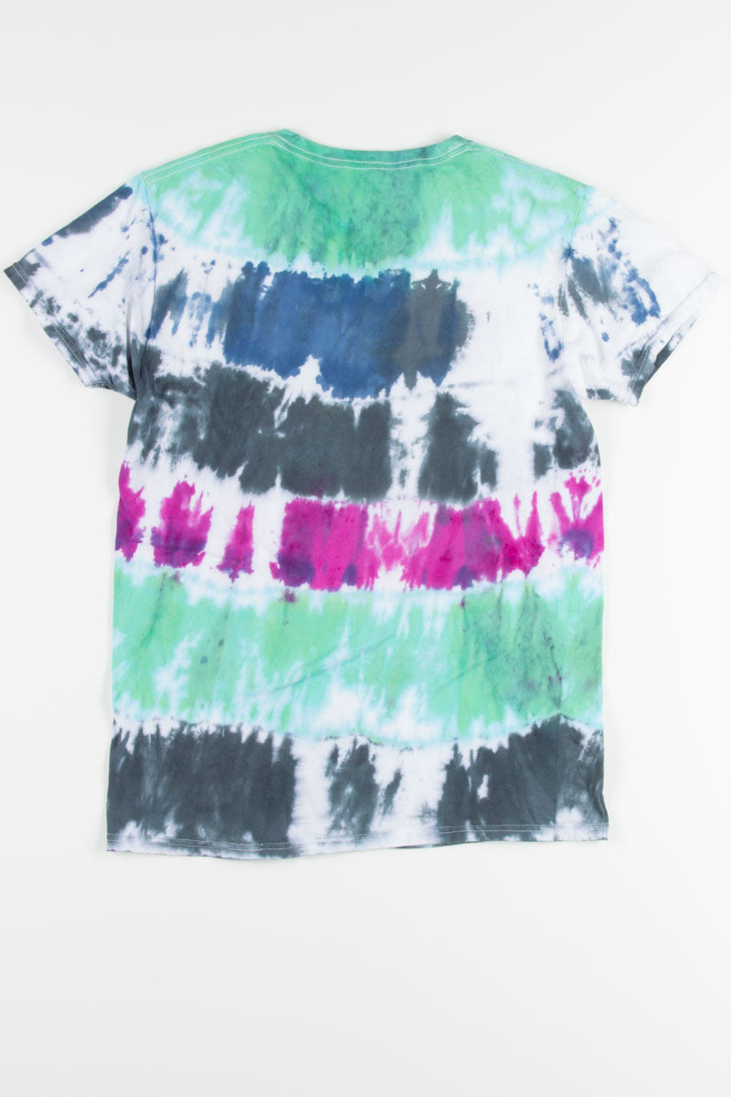 Teal & Magenta Weed Tie Dye Tee