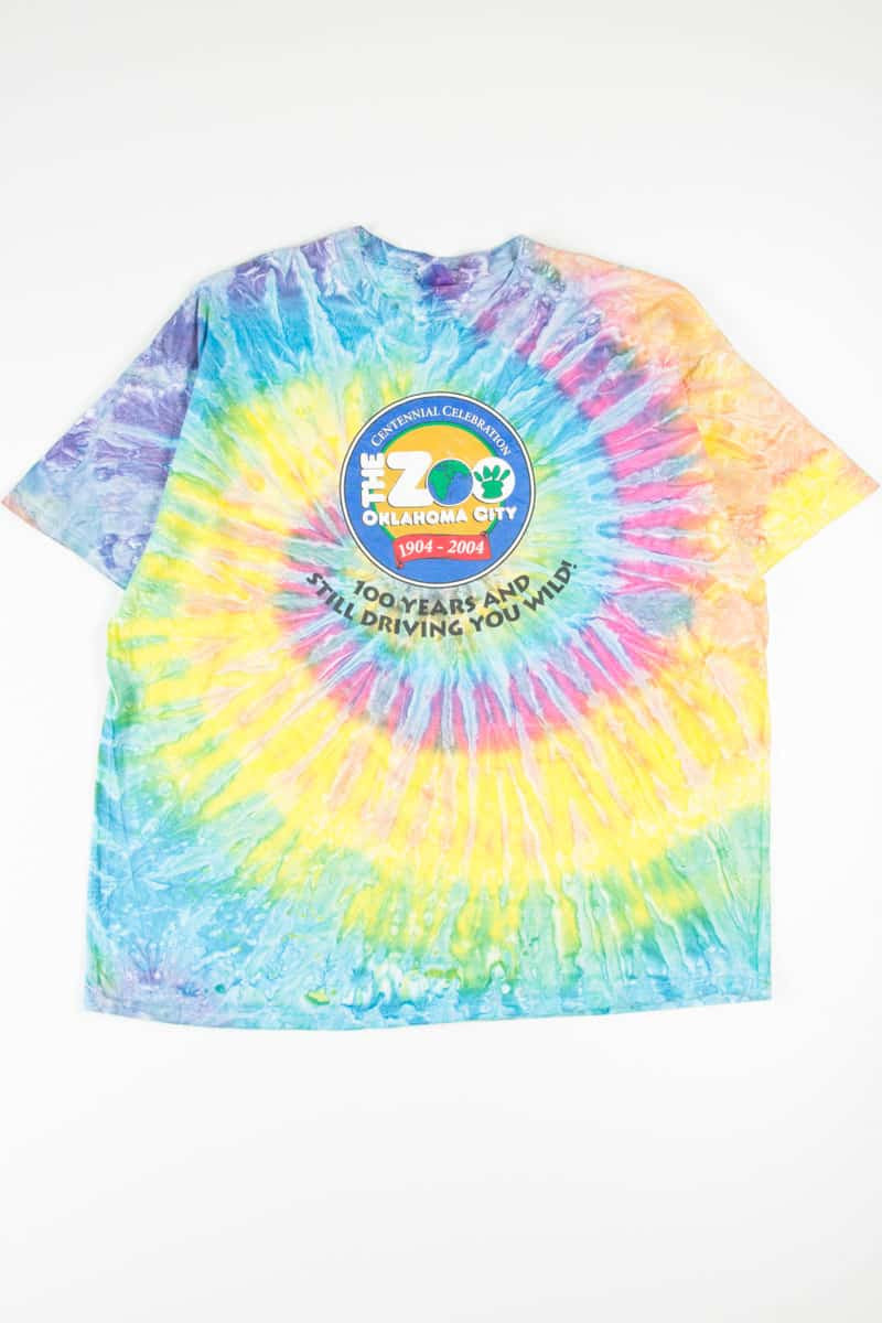 Centennial Celebration The Oklahoma City Zoo Tie Dye T-Shirt