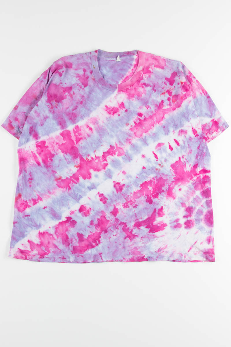 Vintage Pink & Purple Tie dye Tee (Single Stitch)