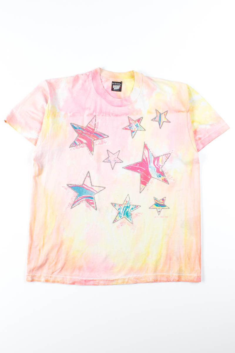 Glitter Stars Tie Dye Tee