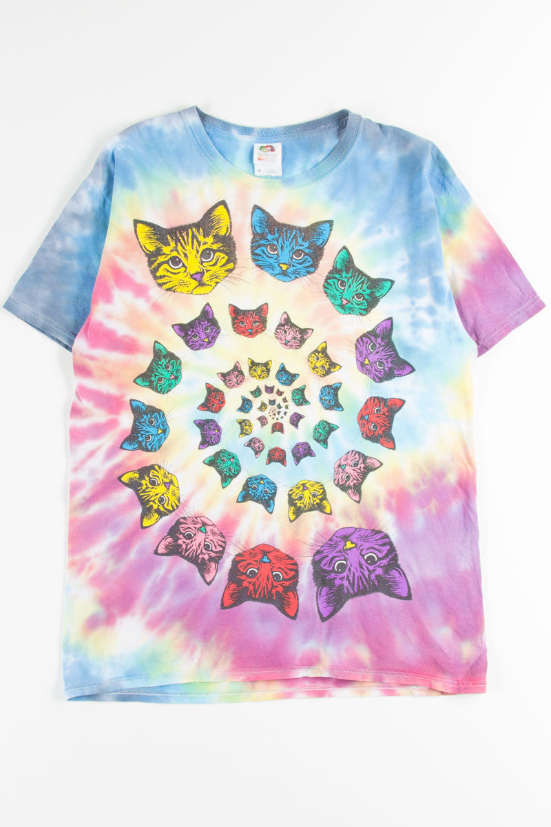Kitty Head Swirl Tie Dye T-Shirt 1