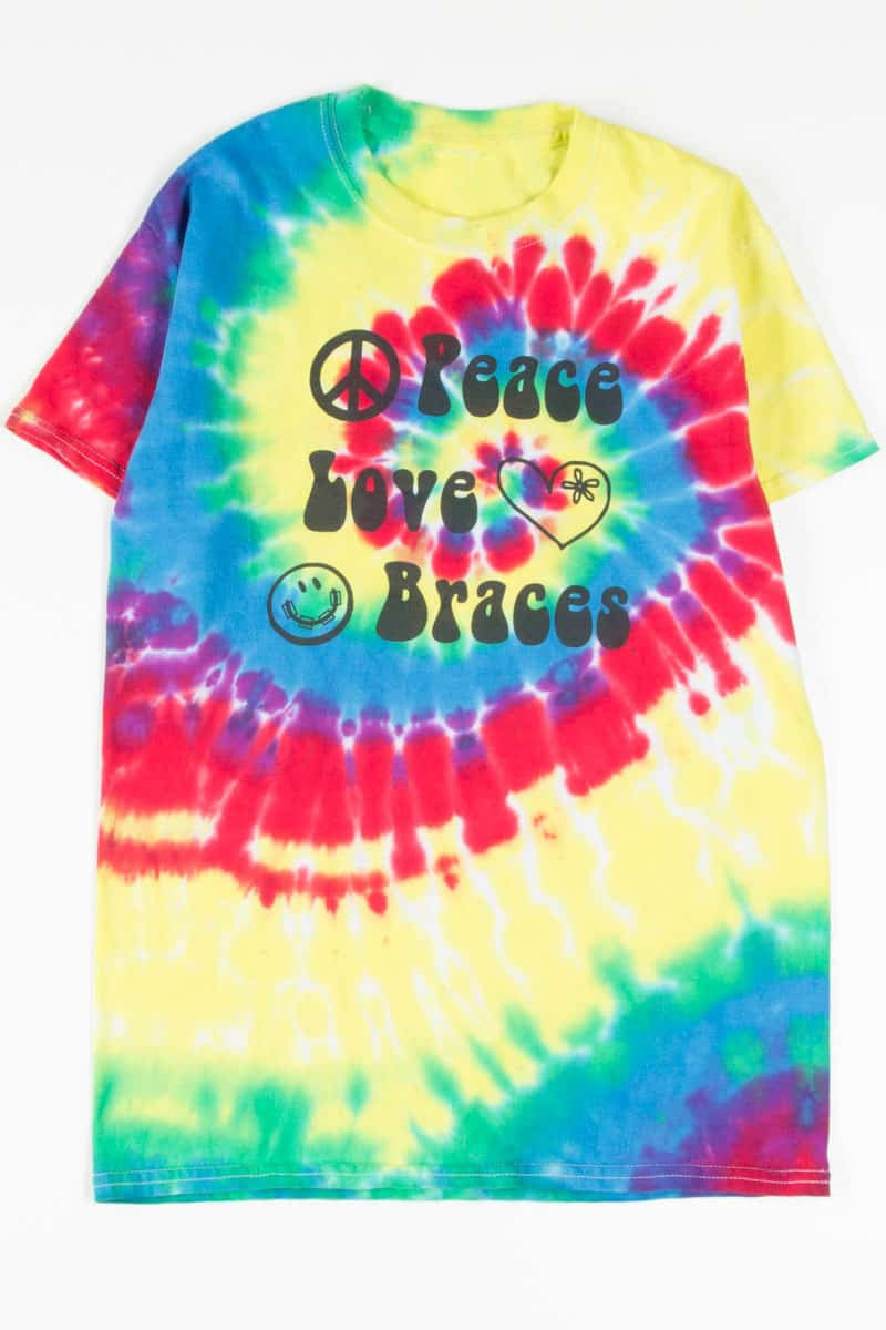 Peace Love & Braces Tie Dye T-Shirt