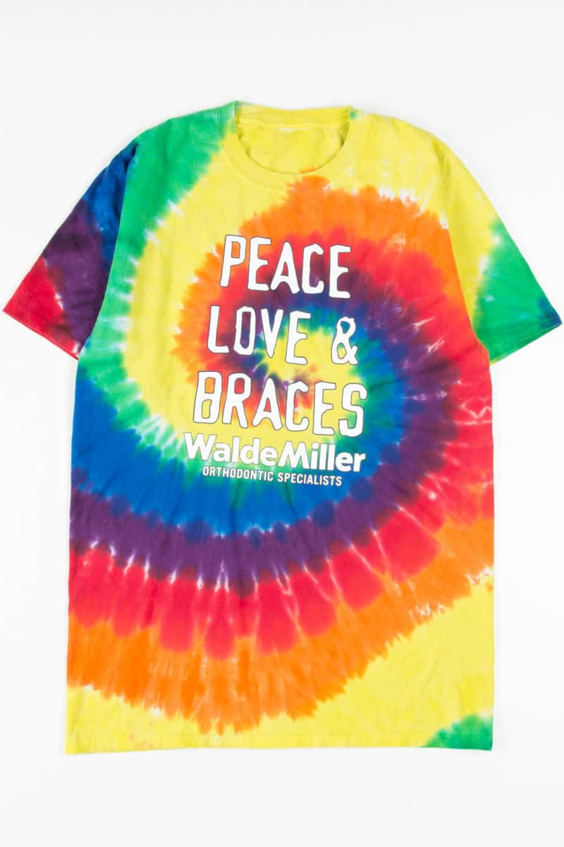 Peace Love & Braces Tie Dye T-Shirt 1