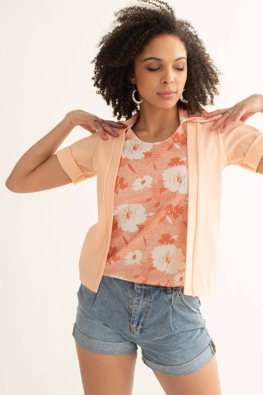 Vintage Layered Floral Blouse