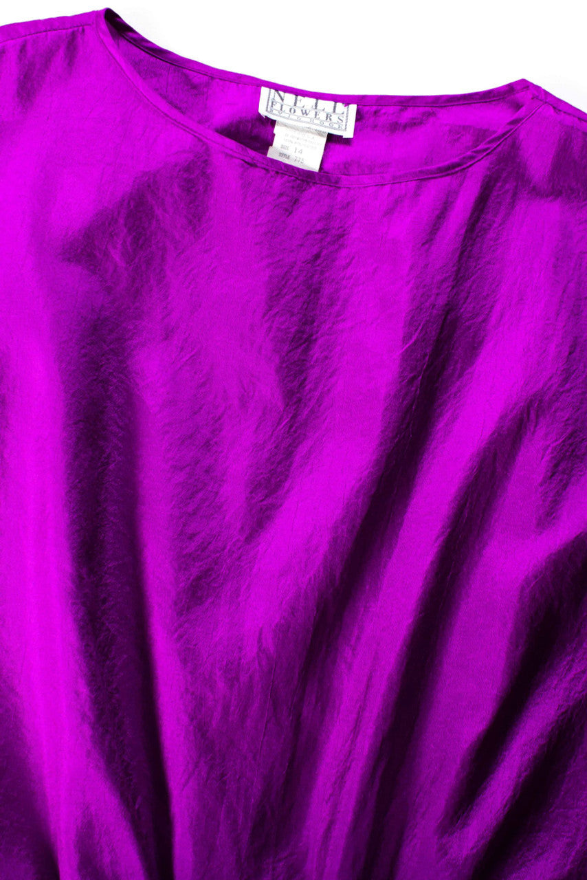 Vintage Purple Shiny Boxy Top