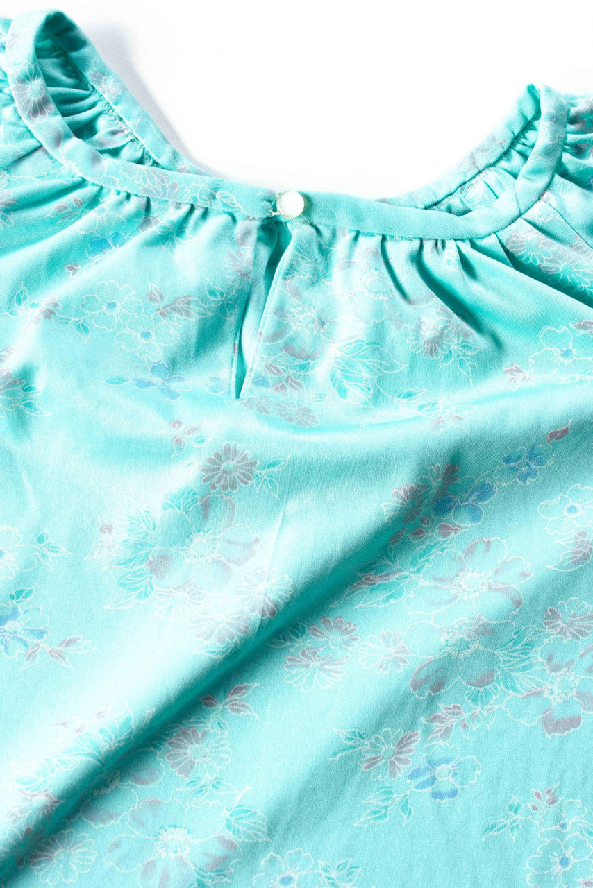 Mint Floral Blouse