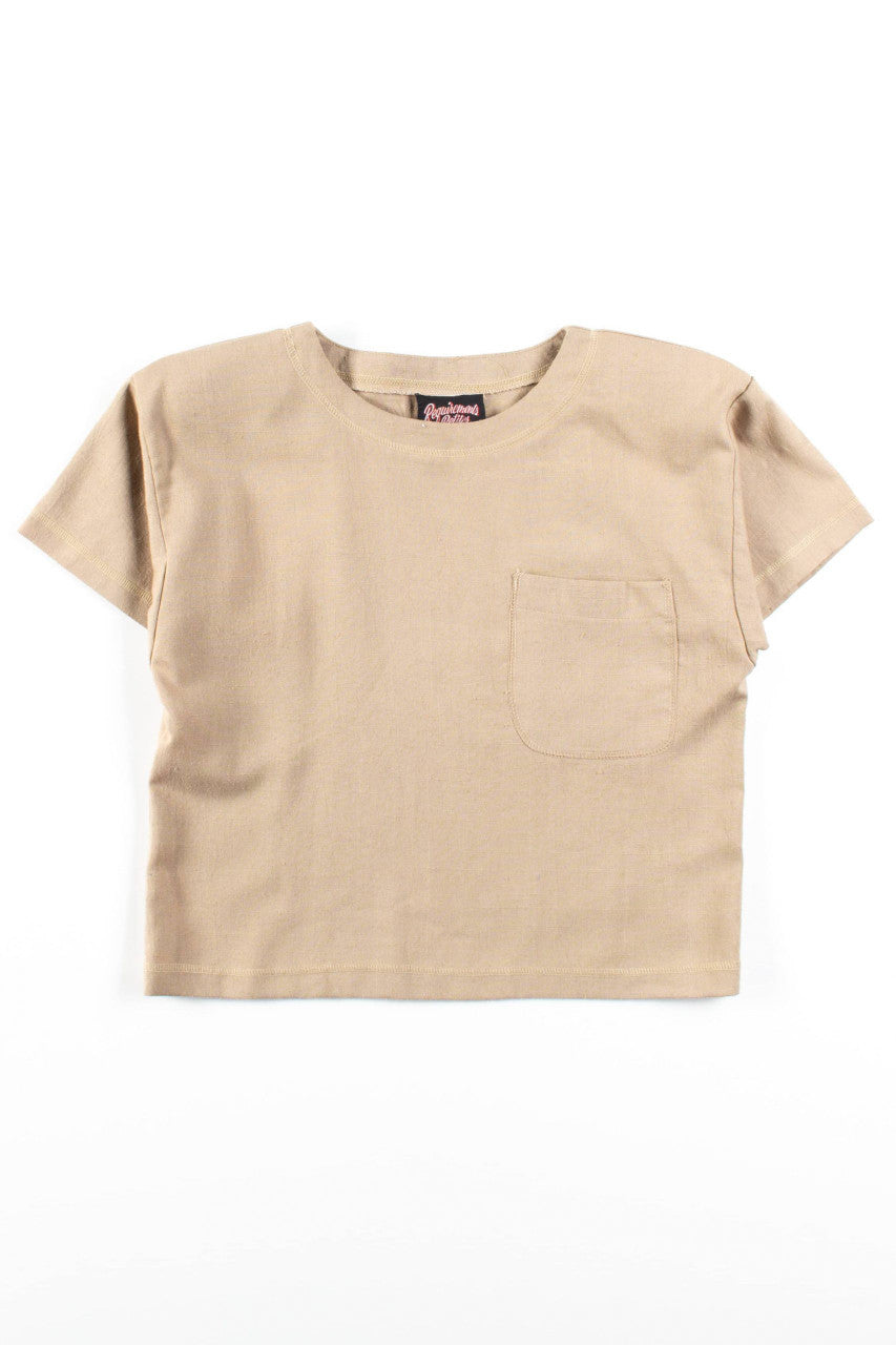 Boxy Textile T-Shirt Blouse