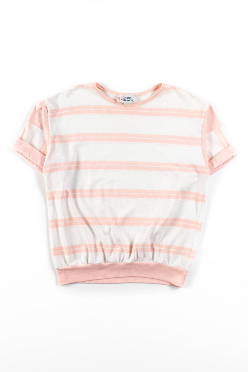 Vintage Cristin Stevens Striped Tee Top
