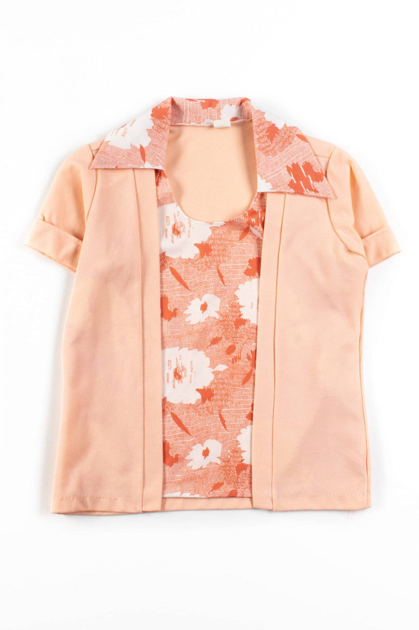 Vintage Layered Floral Blouse