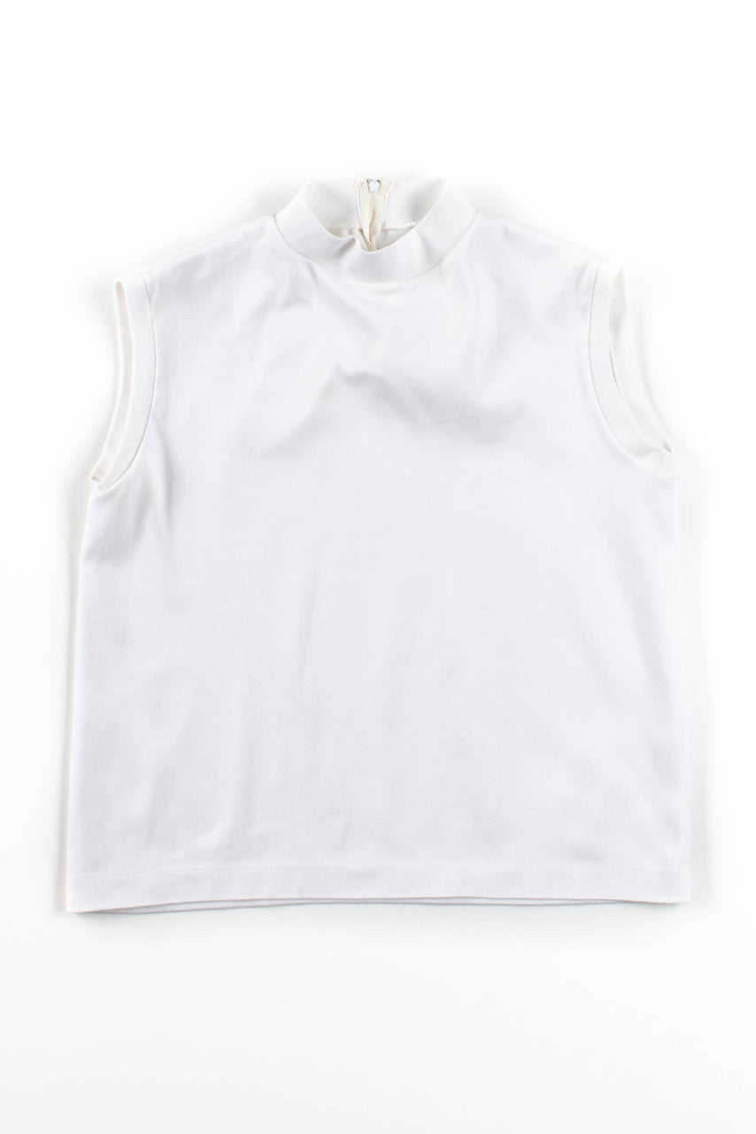 Vintage White Sleeveless Top