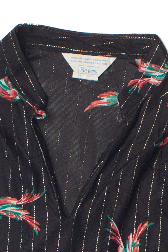 Vintage Sears Bird Pattern Blouse
