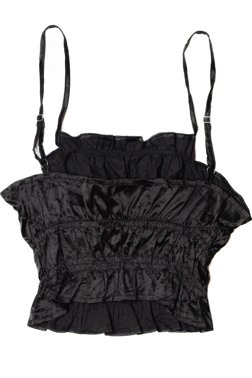 Recycled Smocked Crop Tank Top