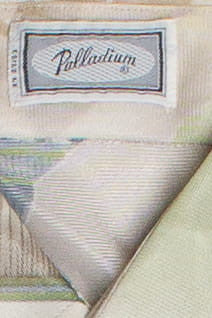 Vintage Southeast Asian Print Palladium Silky Button Up Top