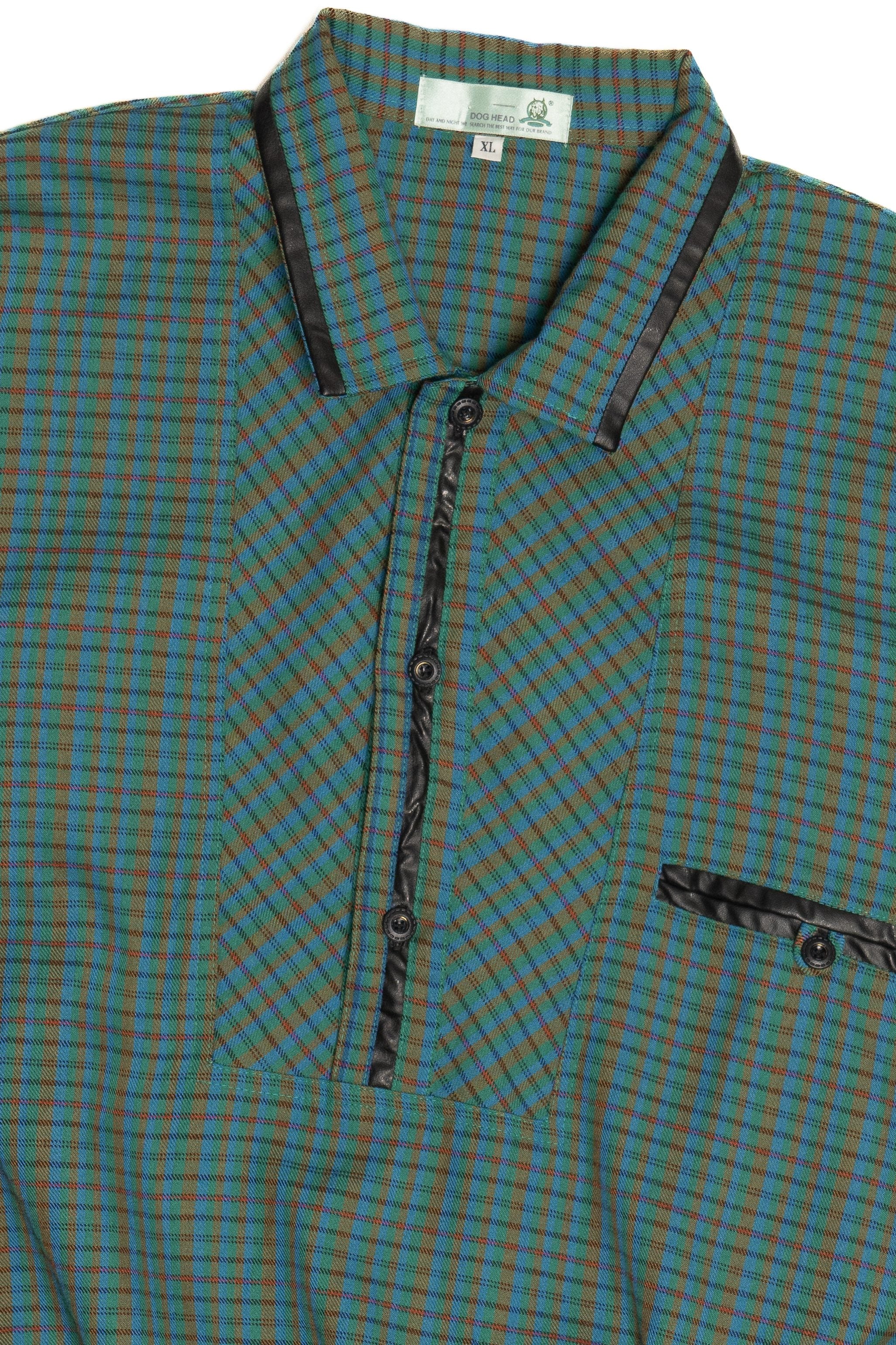 Vintage Dog Head Plaid Top (1980s)