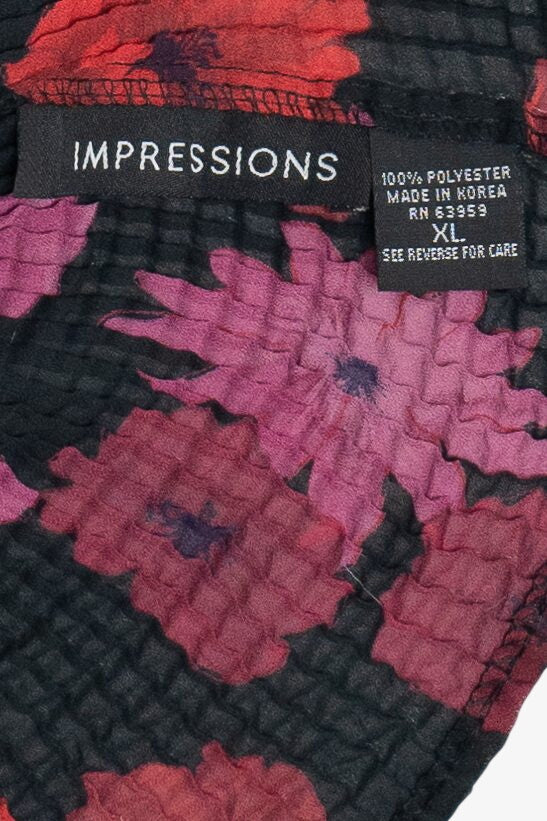 Vintage Floral Impressions Stretchy Tank Top (2000s)