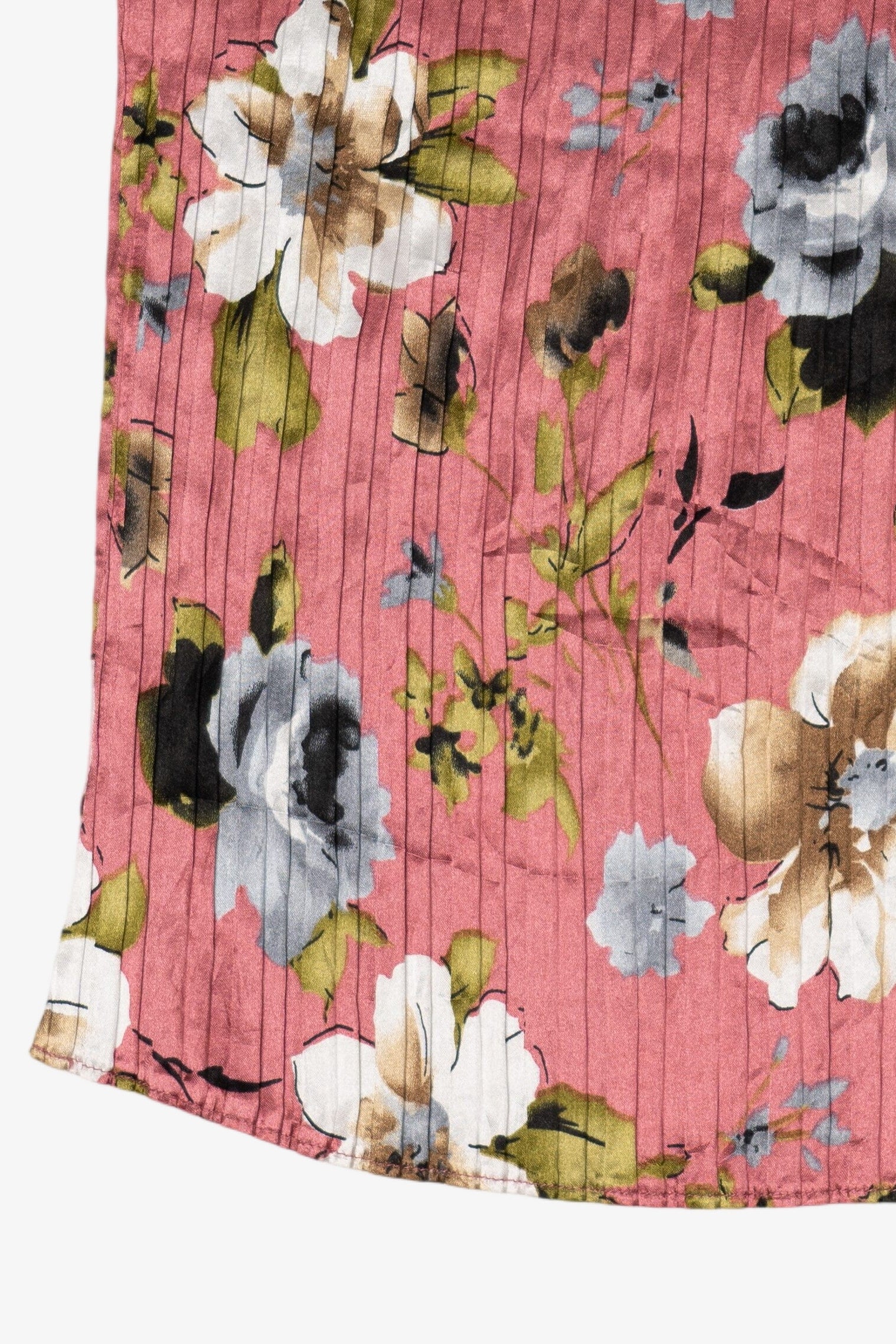 Vintage Pink Pleated Stretchy Jaipur Silky Tank Top (2000s)