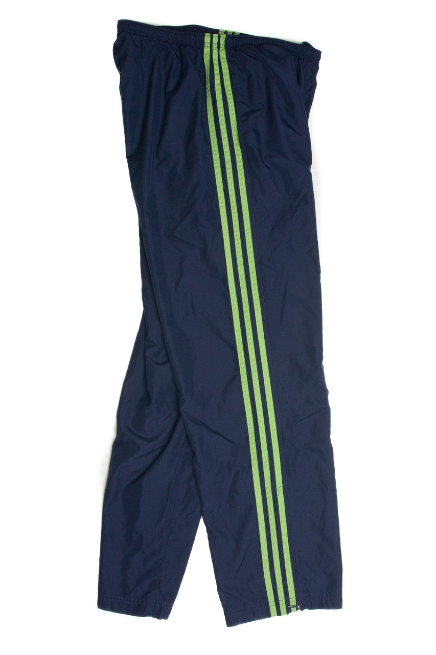 Vintage Navy and Green Adidas Track Pants