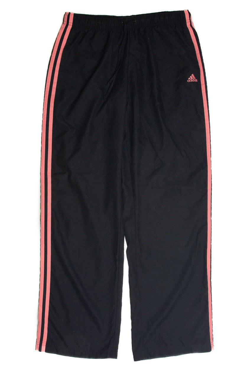 Vintage Black and Pink Adidas Track Pants 1235