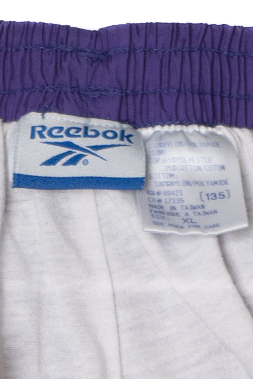 Vintage Purple Nylon Ankle Zip Reebok Logo Track Pants