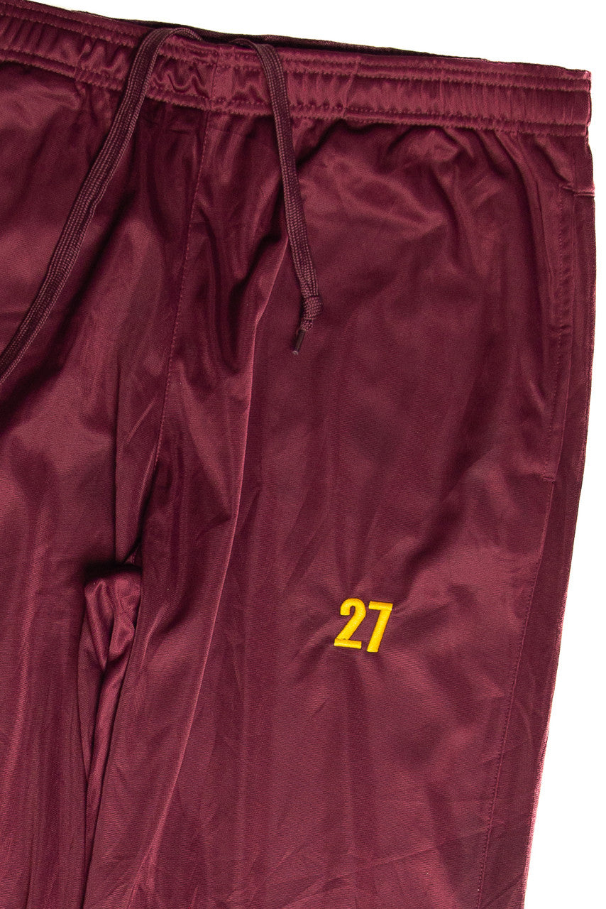 Recycled Maroon No. 27 Track Pants