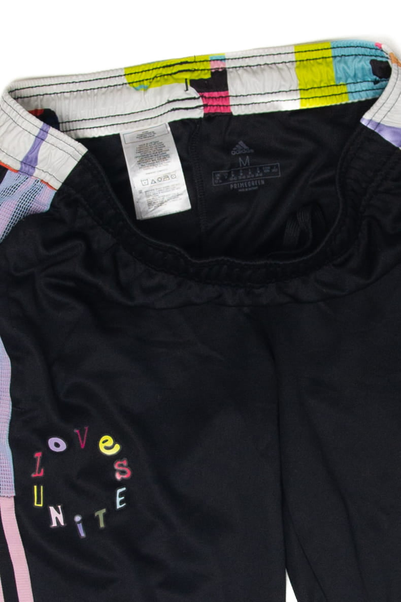 Recycled "Love Unites" Colorful Adidas Track Pants