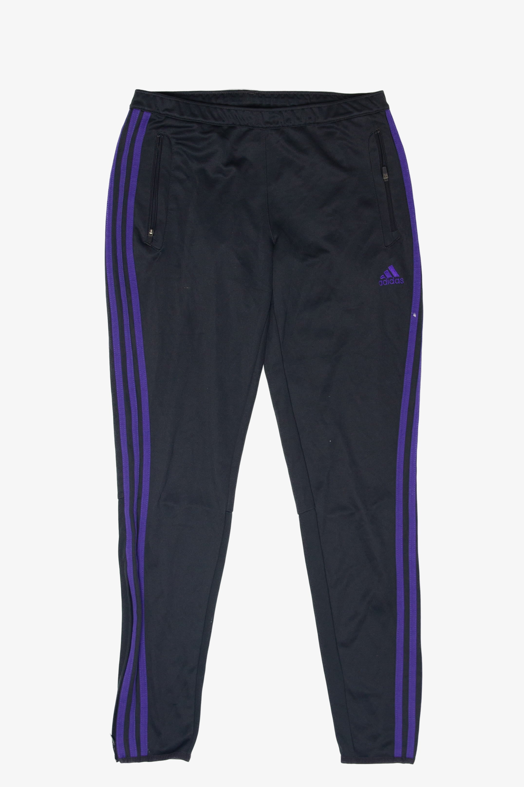 Recycled Adidas Purple Striped Track Pants (2010's)