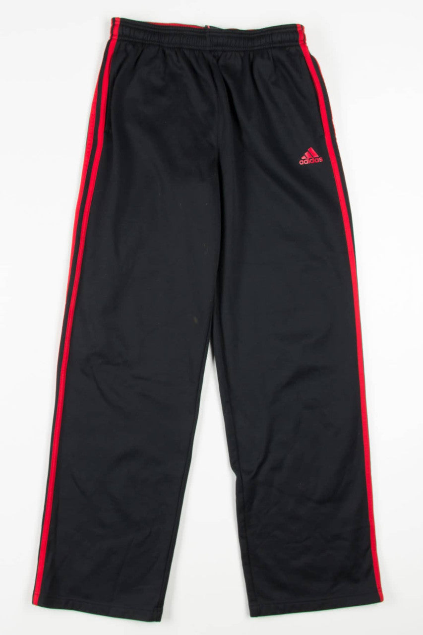 Kid's Red 3 Stripes Adidas Track Pants (sz. XL 18)