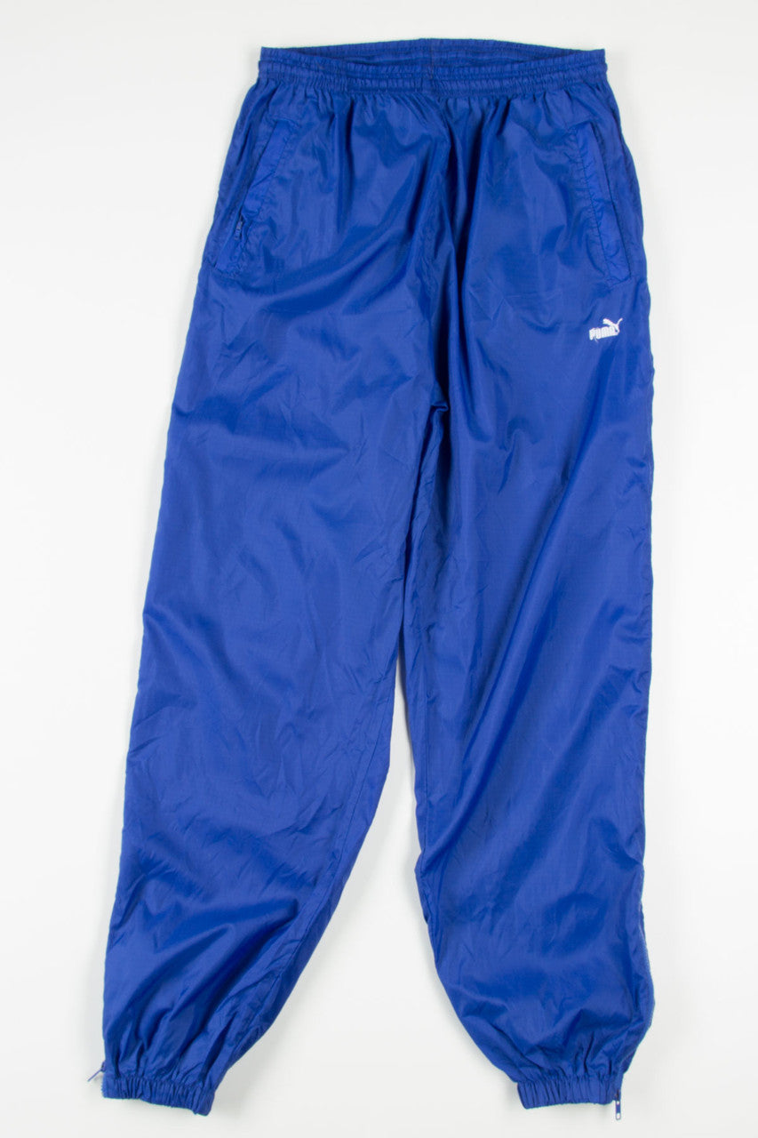 Vintage Blue Puma Windbreaker Pants (sz. XL)