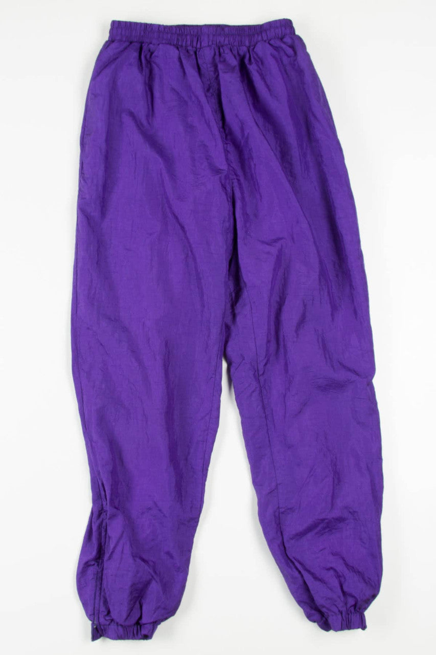 Vintage Purple Windbreaker Pants (sz. L) (1990s)