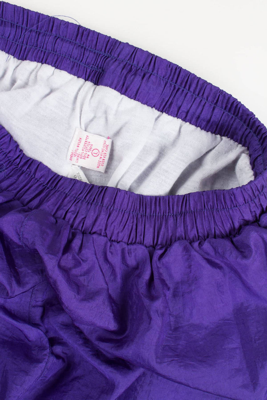Vintage Purple Windbreaker Pants (sz. L) (1990s)