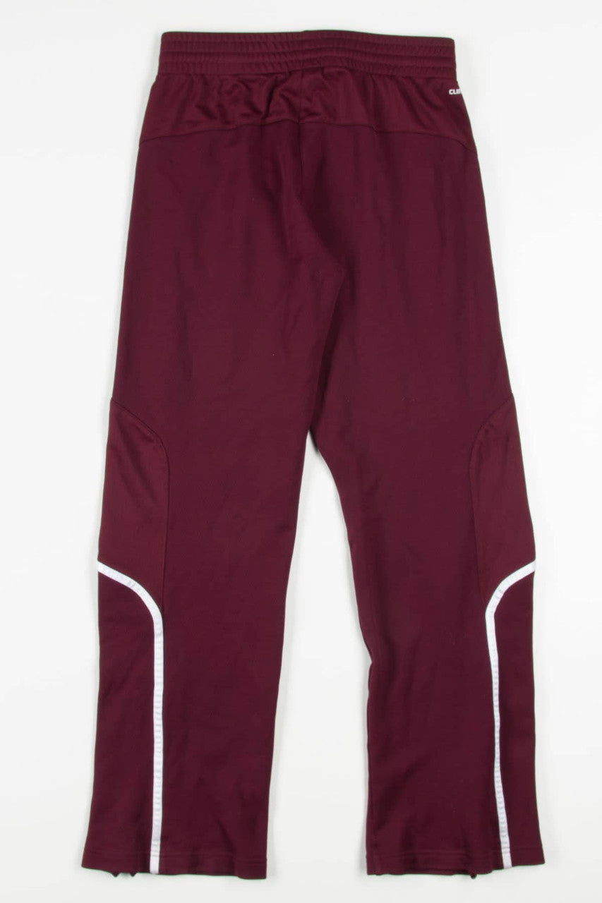 Burgundy Adidas Track Pants (sz. S)