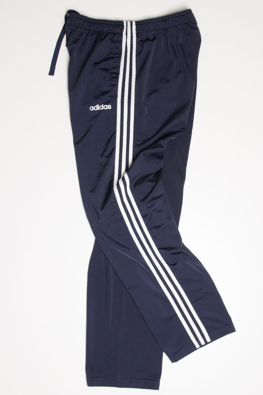 Navy 3 Striped Adidas Track Pants (sz. L)
