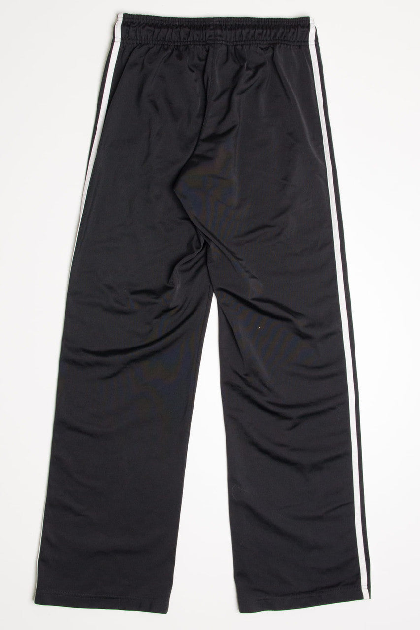 Black 3 Striped Adidas Track Pants (sz. Estimated S)