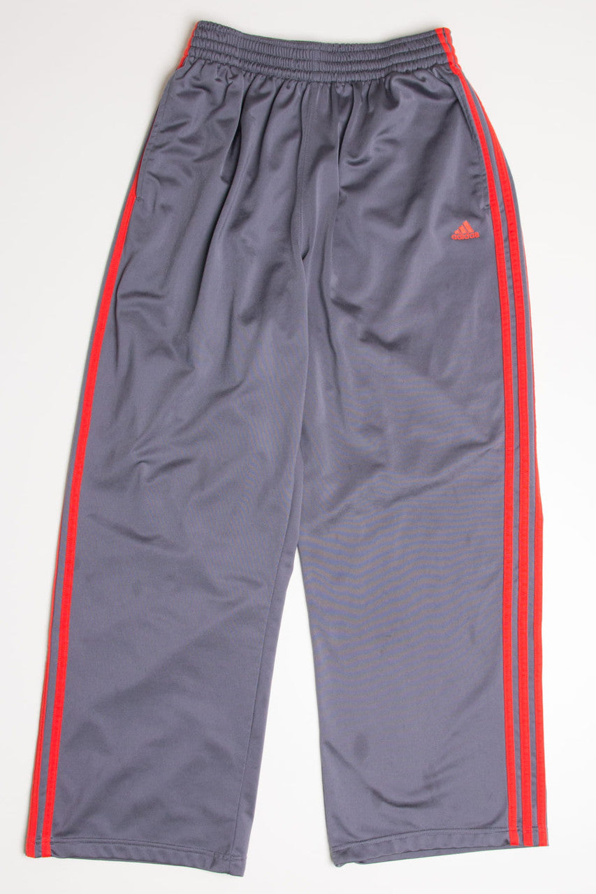 Grey 3 Striped Adidas Track Pants (sz. 38")