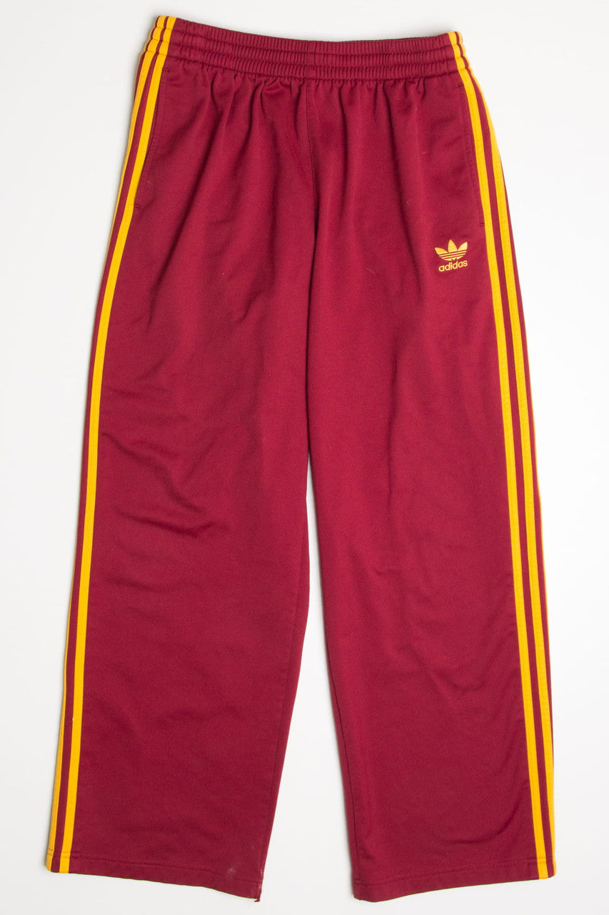 Red & Orange Striped Adidas Track Pants (sz. M)