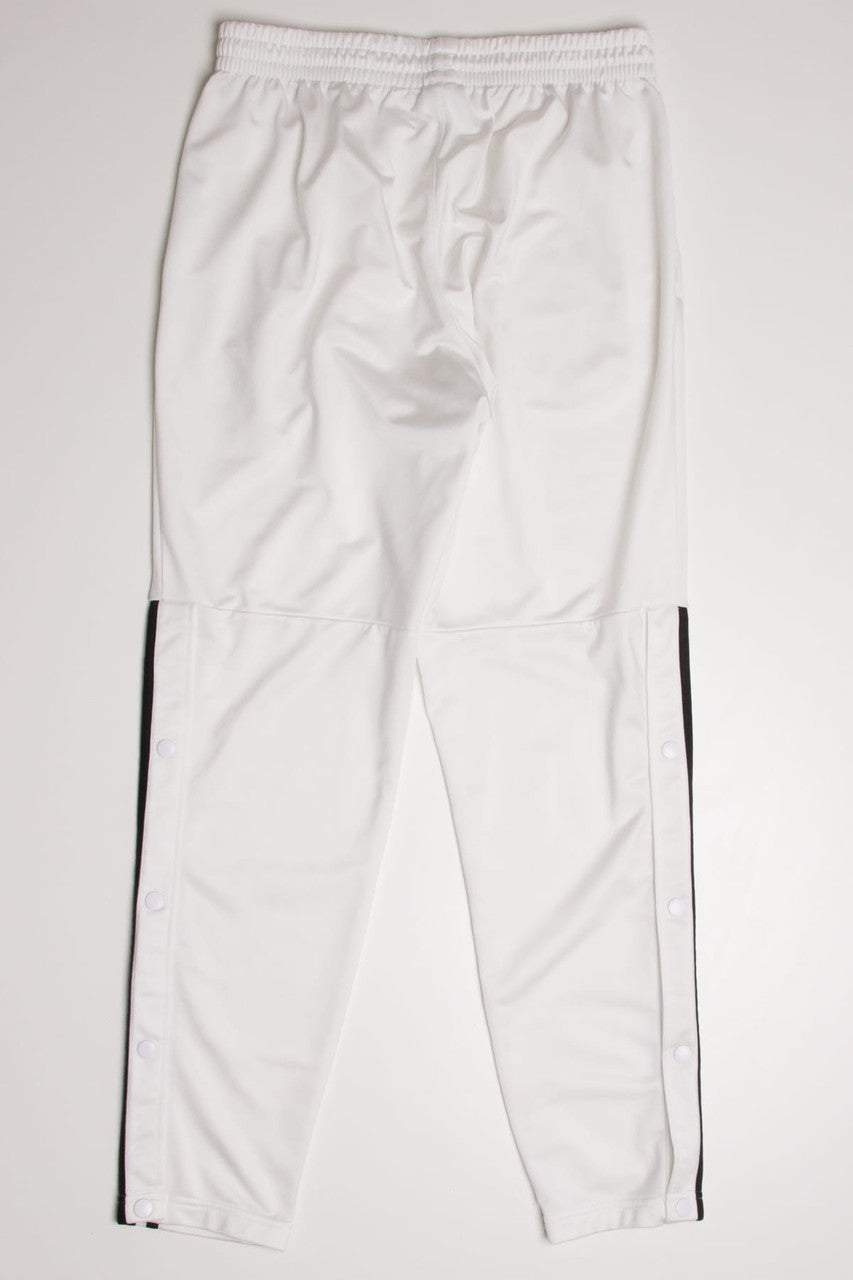 White Adidas Snap Calves Track Pants (sz. L)