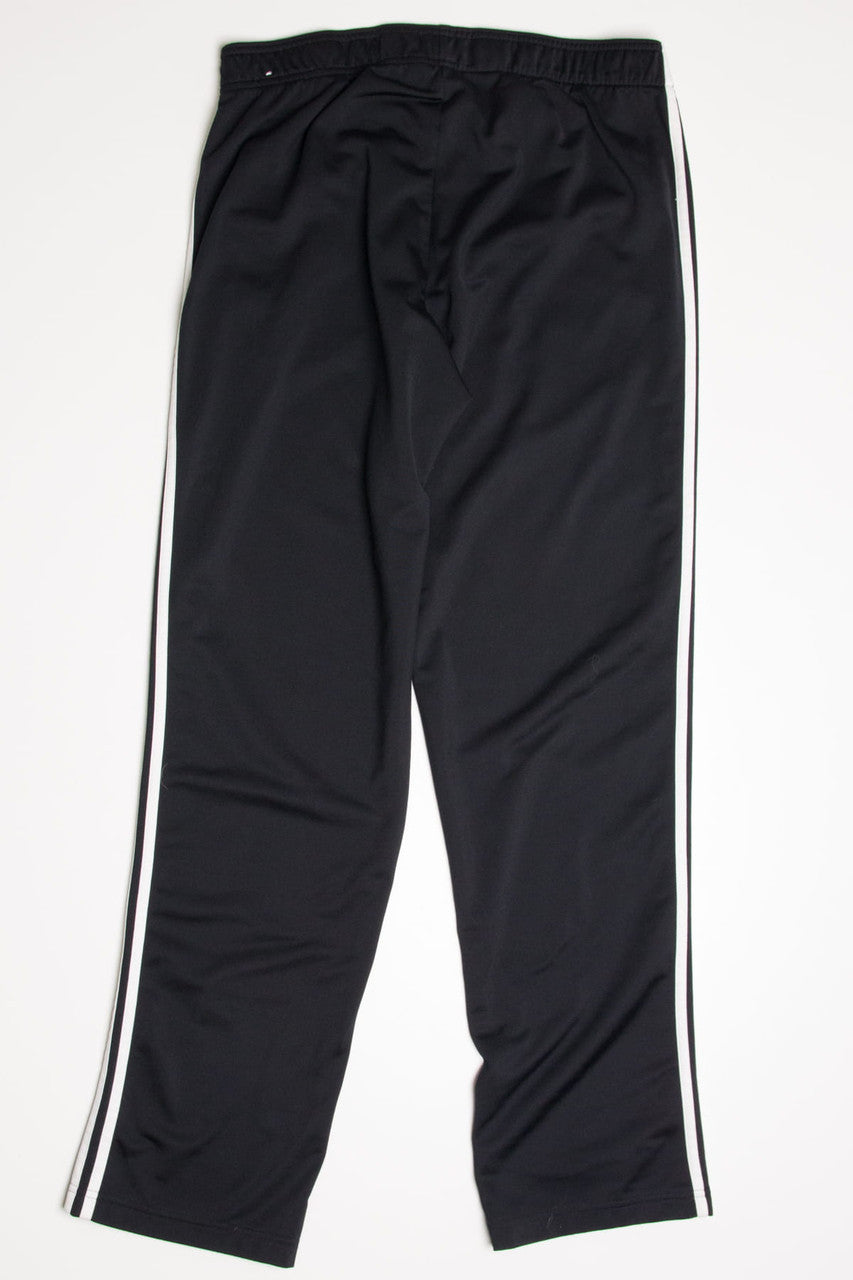 Black 3 Striped Adidas Track Pants (sz. L)