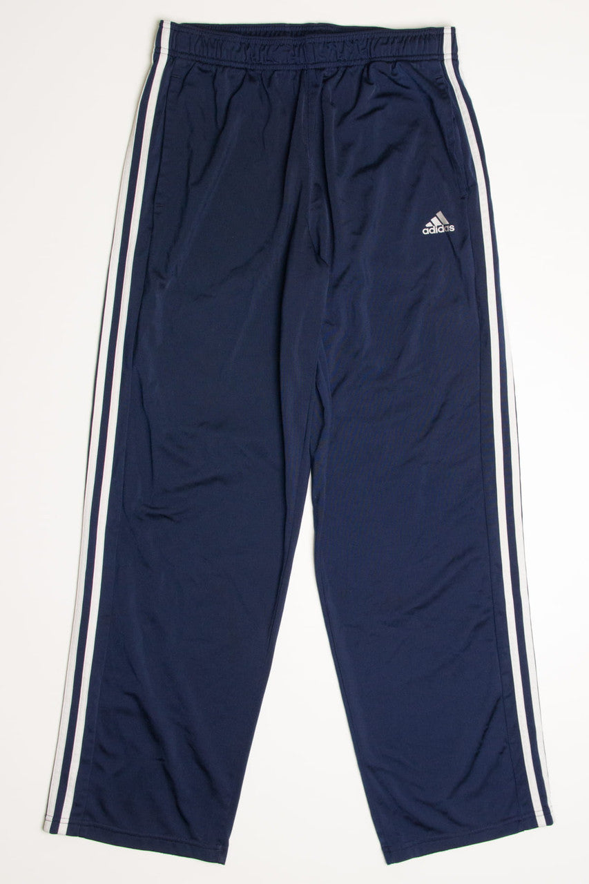 Navy Adidas Striped Track Pants (sz. L)