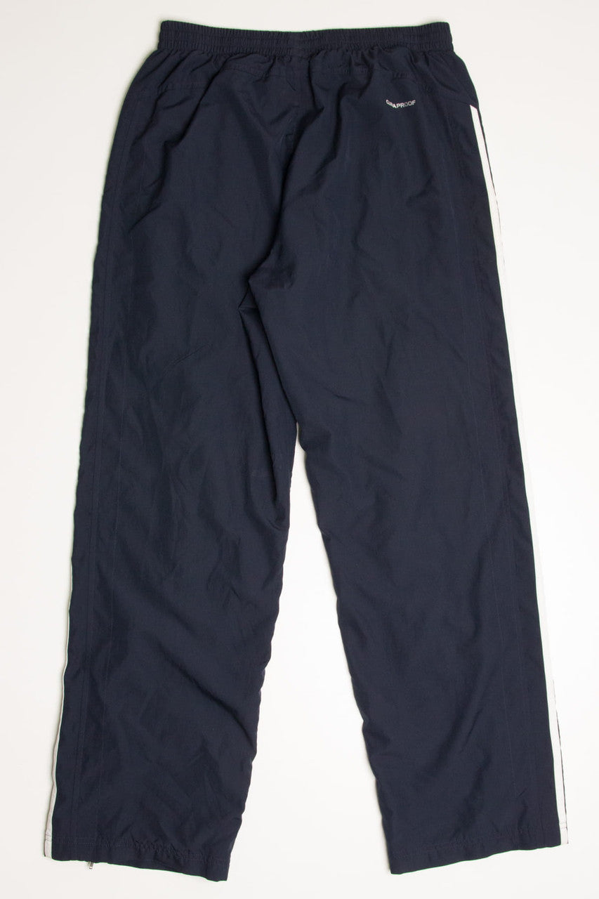 Navy 3 Striped Adidas Track Pants (sz. M)