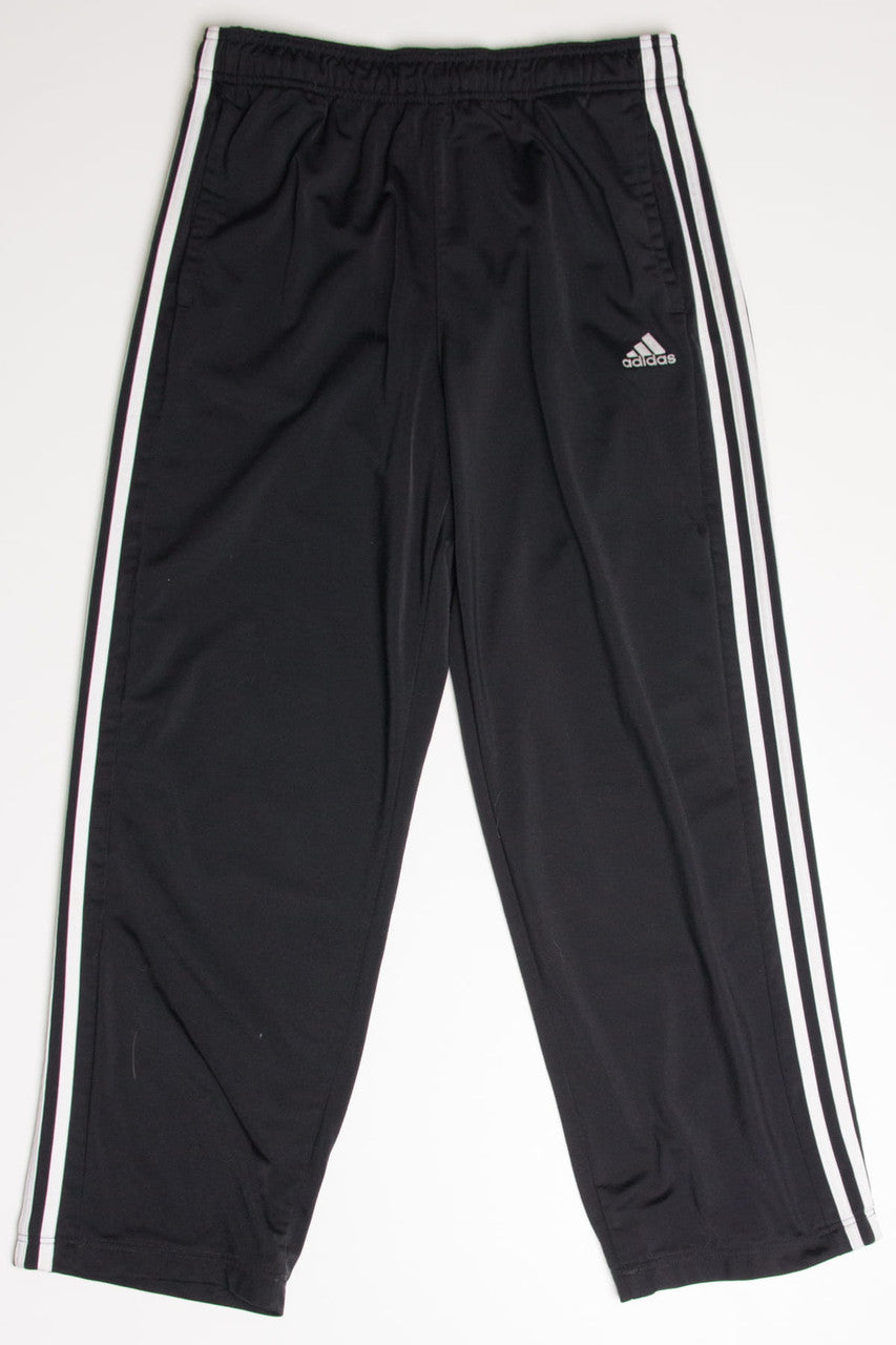 Black Adidas Wide Leg Track Pants (sz. L)
