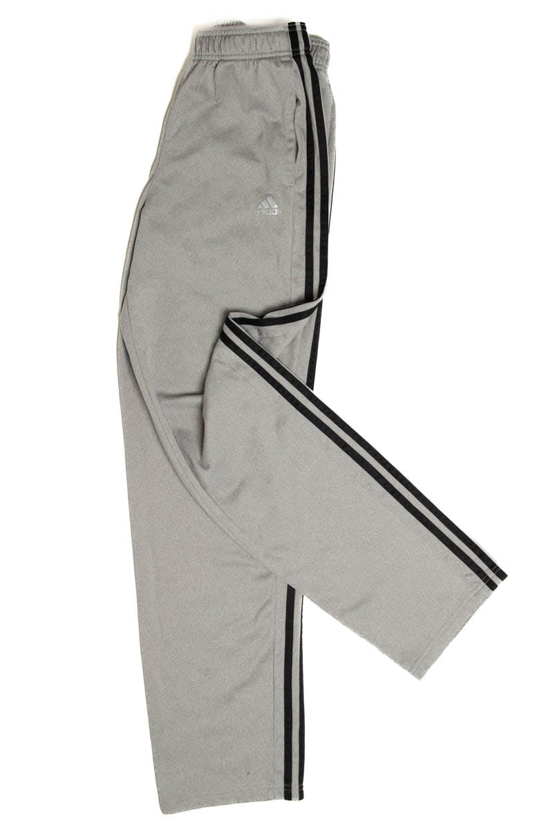 Light Gray Black Stripes Adidas Track Pants