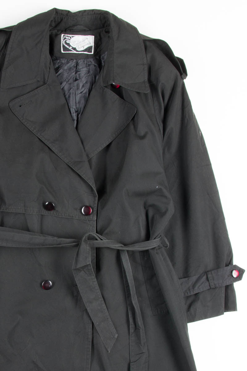 Black Vintage Trench Coat